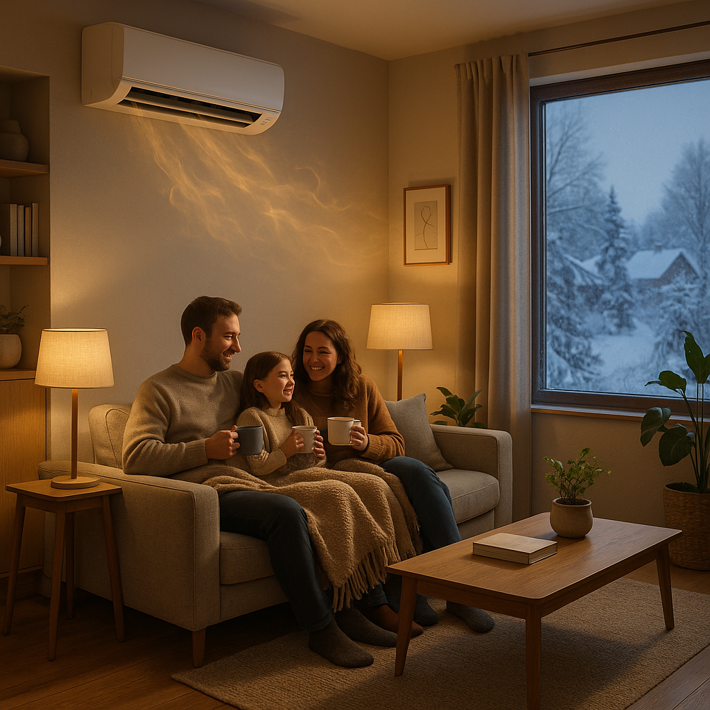 Comfortable living room with mini-split system